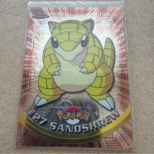 2000 Pokémon Topps Chrome #27 Sandshrew Sparkle sleeved top loaded